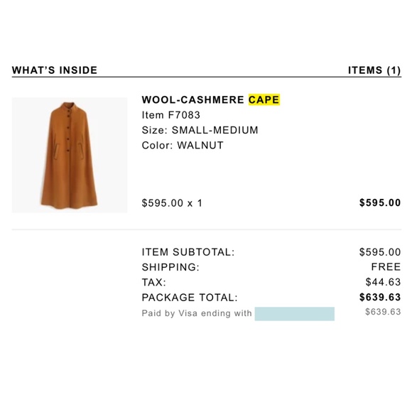 J. Crew | Wool-Cashmere Cape S/M ***NEW with tags*** - Picture 11 of 11